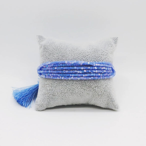 Wholesale Beaded Hand Woven Bohemian Tassel Bracelet Glass Glaze Drop Shape Geometric Style Unisex