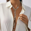 Wholesale Beaded Long Necklace With Metal Disc Tassel Cbb Material Geometric Pattern Electroplated For Women