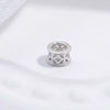 Wholesale Beaded Material S925 Sterling Silver Hollow Barrel And Wheel Beads With Coin Pattern Electroplated