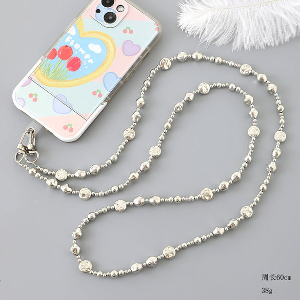 Wholesale Beaded Mobile Phone Lanyard And Bag Chain Hanging Ornaments Handmade Love Pearl Pattern For Women