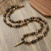 Wholesale Beaded Necklace Imperial Stone Abacus Beads Alloy Zircon Geometric Handmade Unisex O Word Chain