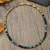 Wholesale Beaded Necklace Imperial Stone Abacus Beads Alloy Zircon Geometric Handmade Unisex O Word Chain