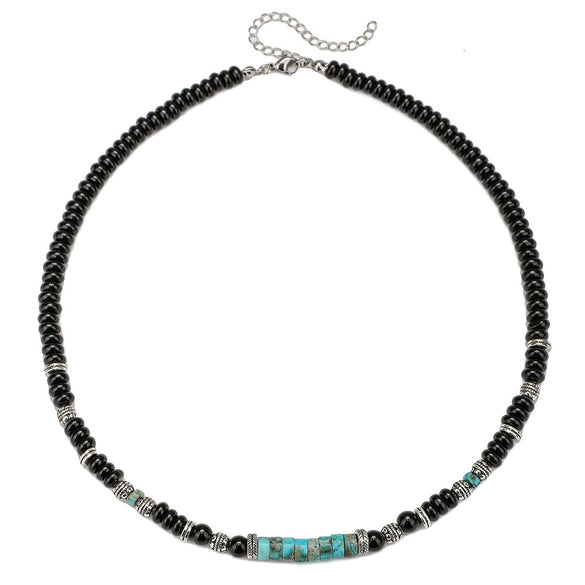 Wholesale Beaded Necklace Imperial Stone Abacus Beads Alloy Zircon Geometric Handmade Unisex O Word Chain