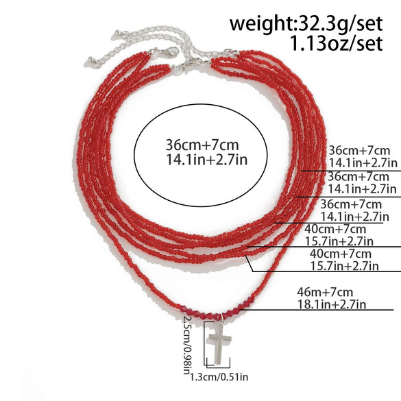 Wholesale Beaded Necklace Plastic Resin Alloy Dark Gothic Geometric Handmade Pendant