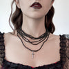 Wholesale Beaded Necklace Plastic Resin Alloy Dark Gothic Geometric Handmade Pendant