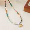 Wholesale Beaded Necklace With Elephant Pendant Czech Beads Lapis Lazuli Picture Stone Tiger's Eye Stone Natural Freshwater Pearls Copper Handmade Geometric Design For Women