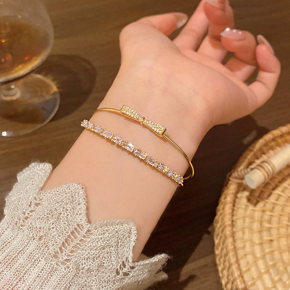 Wholesale Beaded Pearl Cat's Eye Bracelet For Women Copper Alloy With Flower Bow Star Pattern Electroplating