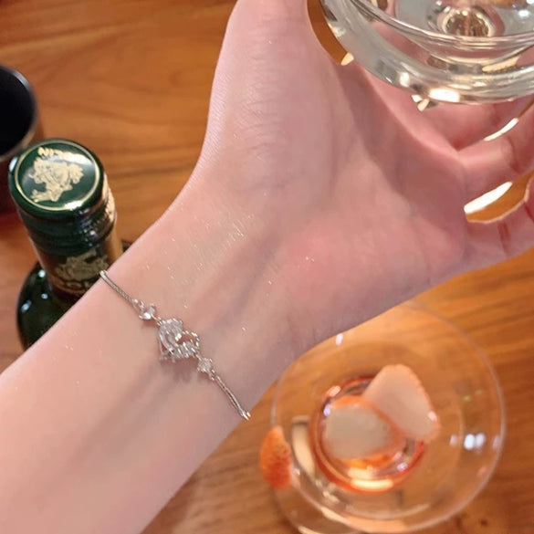 Wholesale Beaded Pearl Cat's Eye Bracelet For Women Copper Alloy With Flower Bow Star Pattern Electroplating