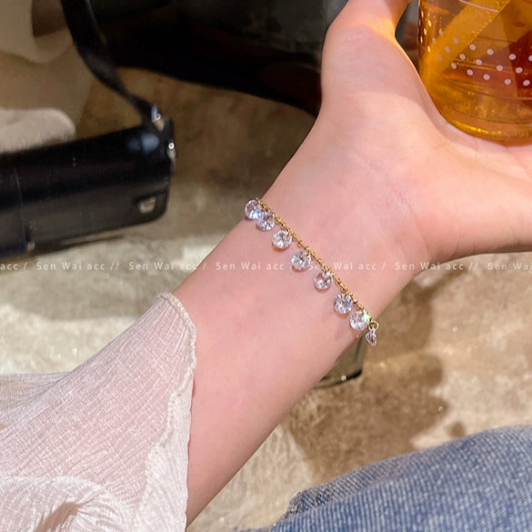 Wholesale Beaded Pearl Cat's Eye Bracelet For Women Copper Alloy With Flower Bow Star Pattern Electroplating