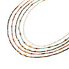 Wholesale Beaded Titanium Steel Necklace With Rhombus And Geometric Patterns Electroplated For Women