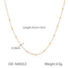 Wholesale Beaded Titanium Steel Necklace With Rhombus And Geometric Patterns Electroplated For Women