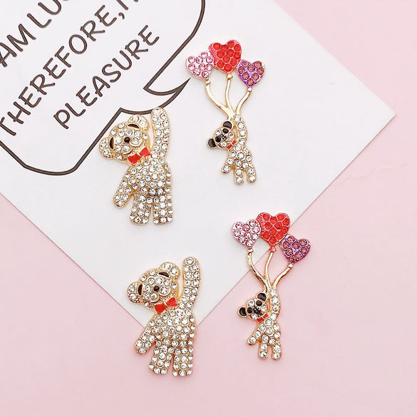 Wholesale Bear Accessories Diy Phone Case Accessories Balloon Bear Handmade Alloy Material Bag