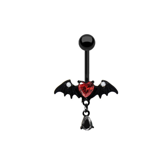 Wholesale Belly Button Ring Chain Jewelry Zinc Alloy Heart Shaped Puncture Jewelry Unisex