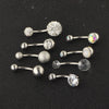 Wholesale Belly Button Ring Set Stainless Steel Flower Design Human Body Piercing Jewelry
