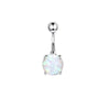 Wholesale Belly Button Ring Set Stainless Steel Inlaid Zircon Heart Shape For Women