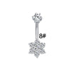 Wholesale Belly Button Ring Stainless Steel Heart Zircon Design