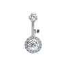 Wholesale Belly Button Ring Stainless Steel Heart Zircon Design
