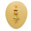 Wholesale Belly Button Ring Zinc Alloy Heart Shape Cute Owl And Sunflower Style