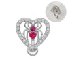 Wholesale Belly Button Ring Zinc Alloy Heart Shaped Puncture Jewelry