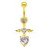 Wholesale Belly Button Ring Zinc Alloy Heart Shaped Puncture Jewelry