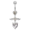 Wholesale Belly Button Ring Zinc Alloy Heart Shaped Puncture Jewelry