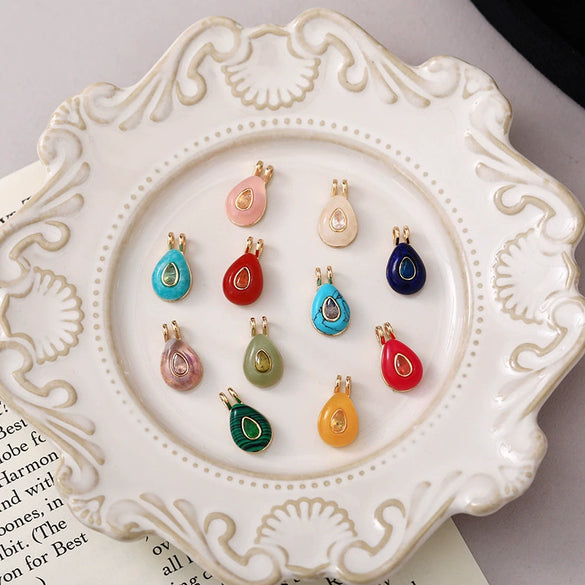Wholesale Birthstone Necklace Copper Crystal Geometric Style Set With Diamonds