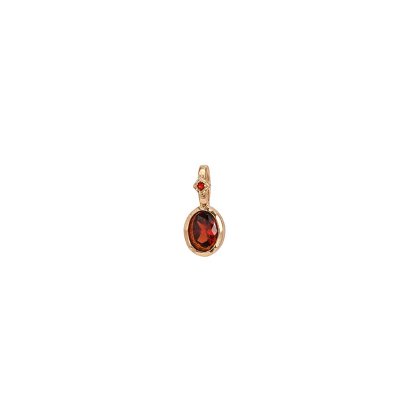 Wholesale Birthstone Necklace Copper Titanium Steel Geometric Electroplated