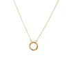 Wholesale Birthstone Necklace Copper Titanium Steel Geometric Electroplated