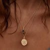 Wholesale Birthstone Necklace Copper Titanium Steel Geometric Electroplated