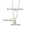 Wholesale Birthstone Pendant Clavicle Chain Stainless Steel Gold Electroplated With Letters Numbers Text Pattern