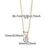 Wholesale Birthstone Pendant Clavicle Chain Stainless Steel Gold Electroplated With Letters Numbers Text Pattern