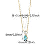 Wholesale Birthstone Pendant Clavicle Chain Stainless Steel Gold Electroplated With Letters Numbers Text Pattern