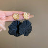 Wholesale Black Alloy Diamond Set Tassel Earrings With Geometric Pattern For Women High End Light Luxury Niche Elegant All Match Style