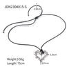 Wholesale Black Rope Titanium Steel And Stainless Steel Jewelry Necklace With Geometric Design And Electroplating For Women
