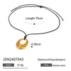 Wholesale Black Rope Titanium Steel And Stainless Steel Jewelry Necklace With Geometric Design And Electroplating For Women