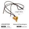 Wholesale Black Rope Titanium Steel And Stainless Steel Jewelry Necklace With Geometric Design And Electroplating For Women