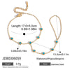 Wholesale Blue Turquoise Stainless Steel Geometric Hand Jewelry For Women Electroplated Design Minimalist Style