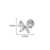 Wholesale Body Jewelry Titanium Alloy Electroplated Heart Shape Microinlaid Zircon Cartilage Puncture Ear Bone Nail Lip Nail For Women