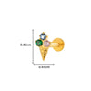 Wholesale Body Jewelry Titanium Alloy Electroplated Heart Shape Microinlaid Zircon Cartilage Puncture Ear Bone Nail Lip Nail For Women