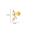 Wholesale Body Jewelry Titanium Alloy Electroplated Heart Shape Microinlaid Zircon Cartilage Puncture Ear Bone Nail Lip Nail For Women