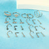 Wholesale Body Piercing Accessories Stainless Steel Geometric Nose Nail Jewelry Set With Electroplating