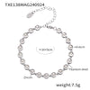 Wholesale Bohemian Colorful Round Bead Zircon Titanium Steel 18K Gold Pvd Plated Necklace Bracelet Jewelry For Women