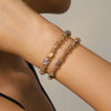 Wholesale Bohemian Faceted Glass Bead Bracelets Set Handmade Geometric Style Unisex Multicolor Rectangular Beads Elastic Bracelets