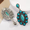 Wholesale Bohemian Geometric Alloy Turquoise Earrings Set With Turquoise