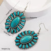 Wholesale Bohemian Geometric Alloy Turquoise Earrings Set With Turquoise