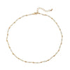 Wholesale Bohemian Natural Stone And Copper Geometric Clavicle Necklace 18K Gold Plated
