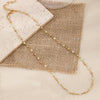 Wholesale Bohemian Natural Stone And Copper Geometric Clavicle Necklace 18K Gold Plated