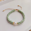 Wholesale Bohemian Retro Pottery Beaded Multilayer Stacked Natural Pearl Women's Bracelet Handwoven Geometric Style