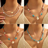 Wholesale Bohemian Shell Beaded Necklace With Star And Geometric Patterns Handmade