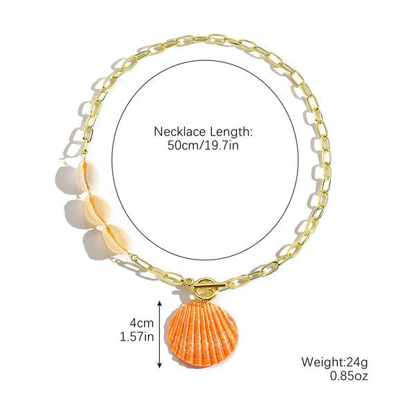 Wholesale Bohemian Shell Beaded Necklace With Star And Geometric Patterns Handmade